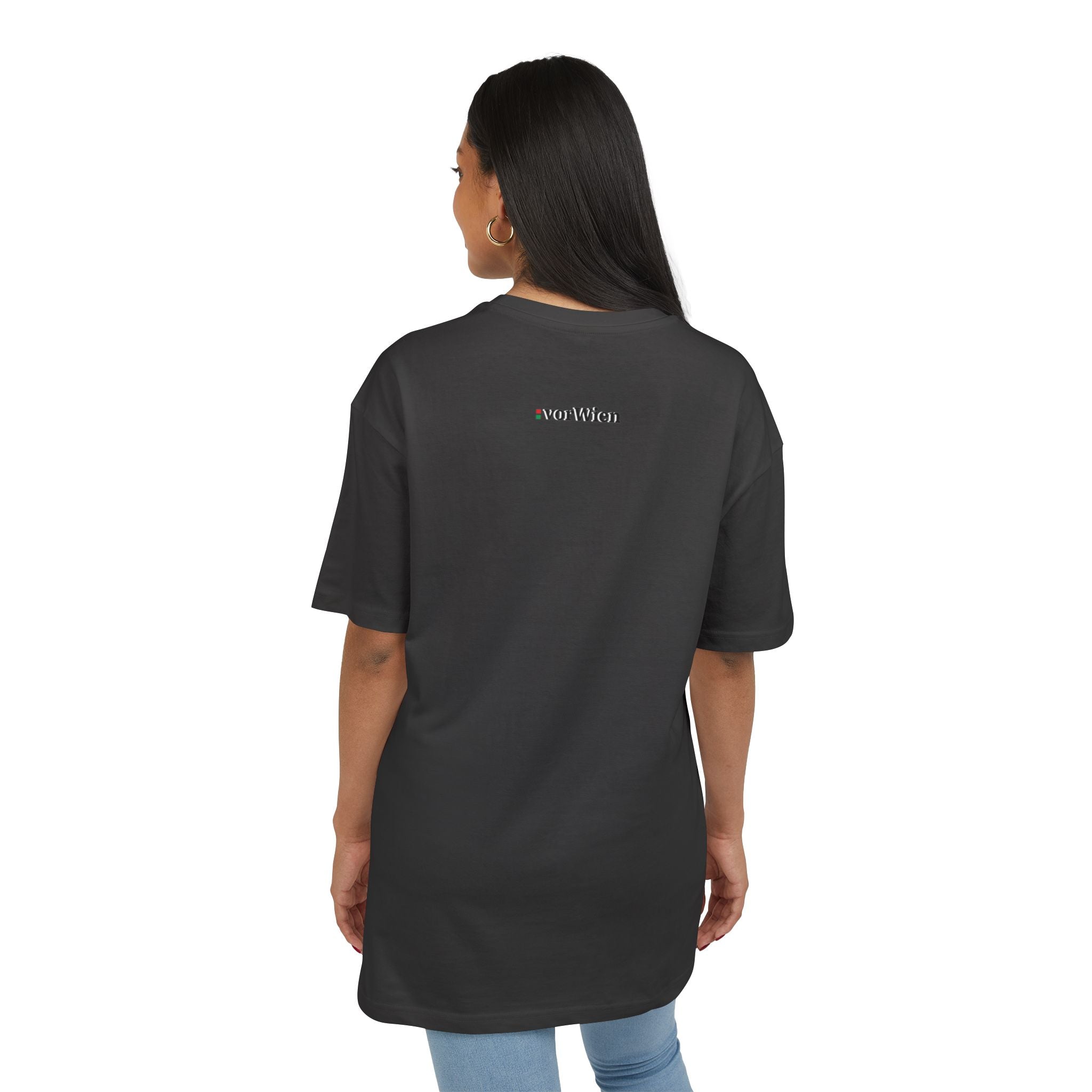 :vorWien "Uschi" - Heavy Black Oversized Unisex T-Shirt