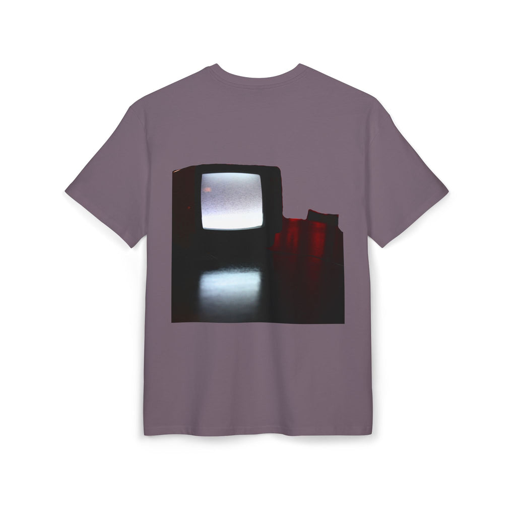 T-Shirt, oversized - Redrum Art Bar "TV" in magnetic purple / grey