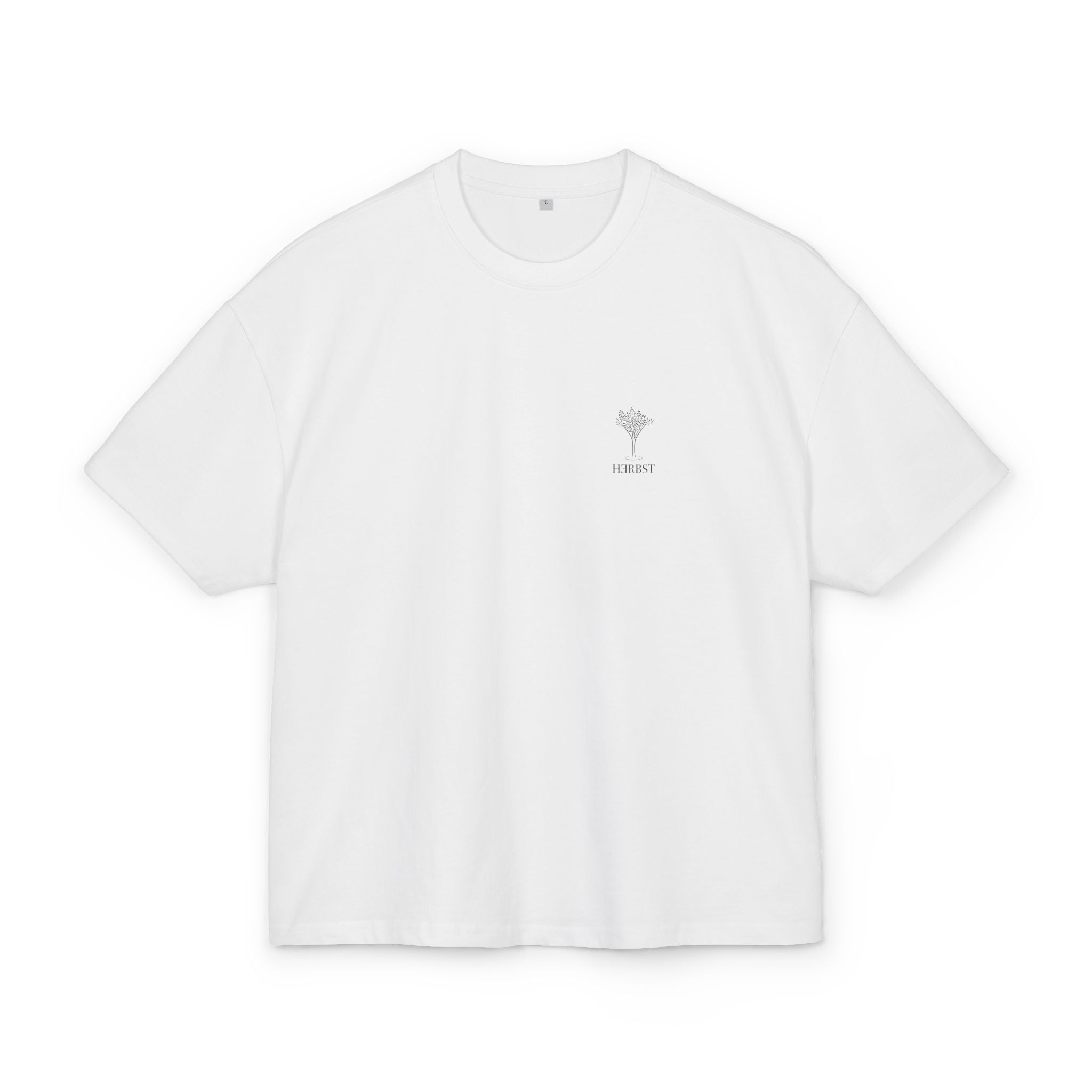 T-Shirt, boxy cut - Herbst Bar "Martini Tree" in white