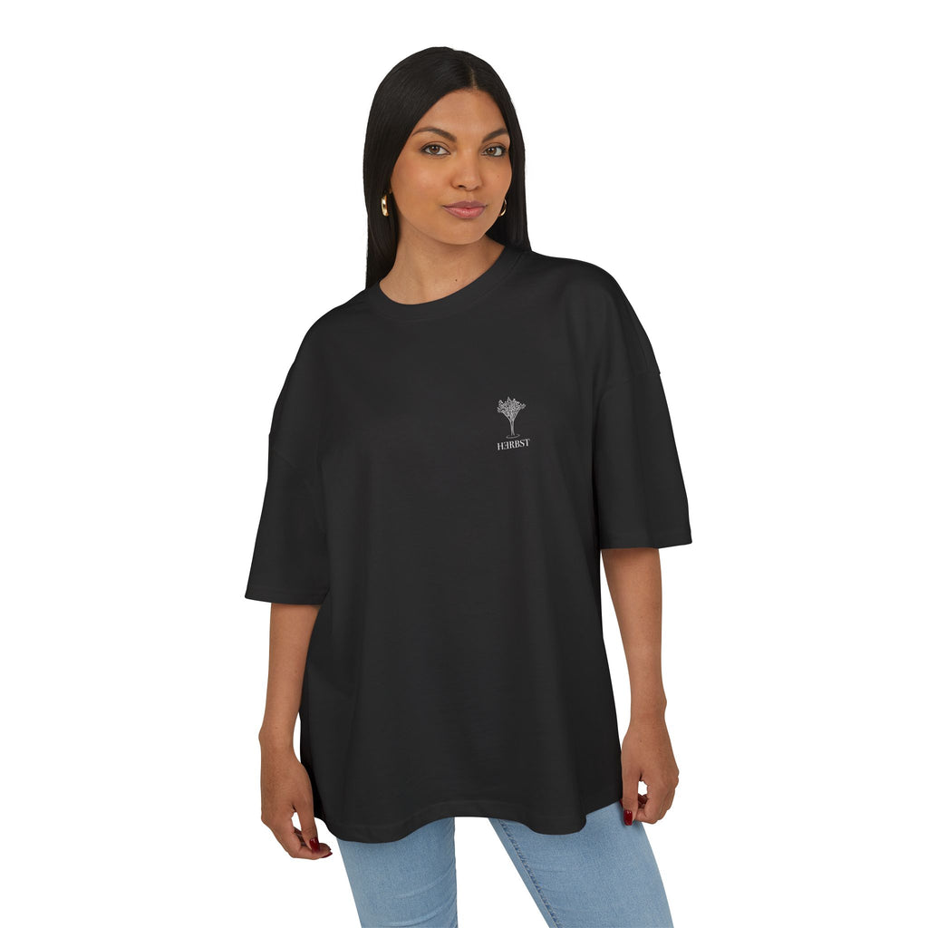 T-Shirt, boxy cut - Herbst Bar "Martini Tree" in black