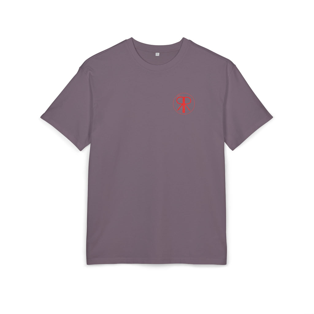 T-Shirt, oversized - Redrum Art Bar "TV" in magnetic purple / grey
