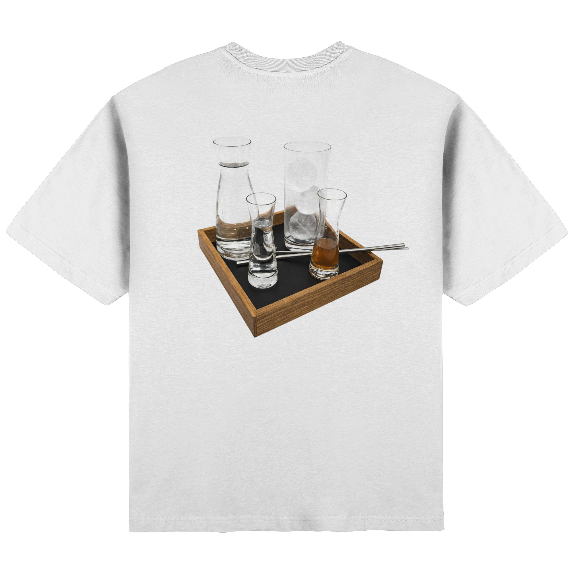 T-Shirt, oversized - Beavis.Bar "OG G'N'T" in white