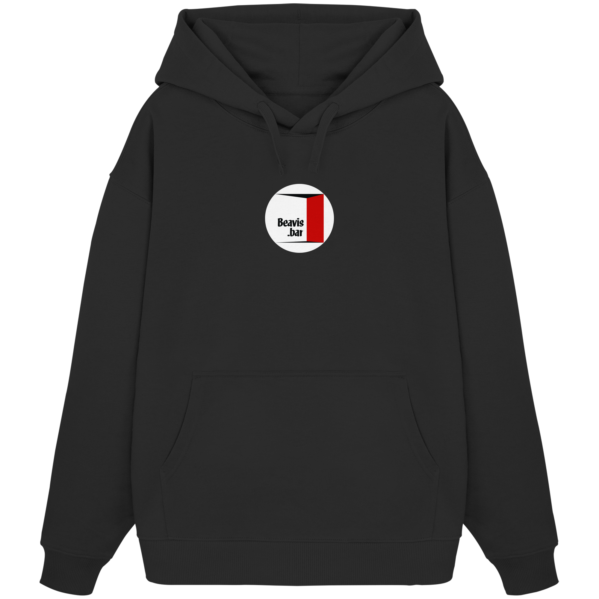 Hoodie, oversized - Beavis.Bar "The Bar" in black