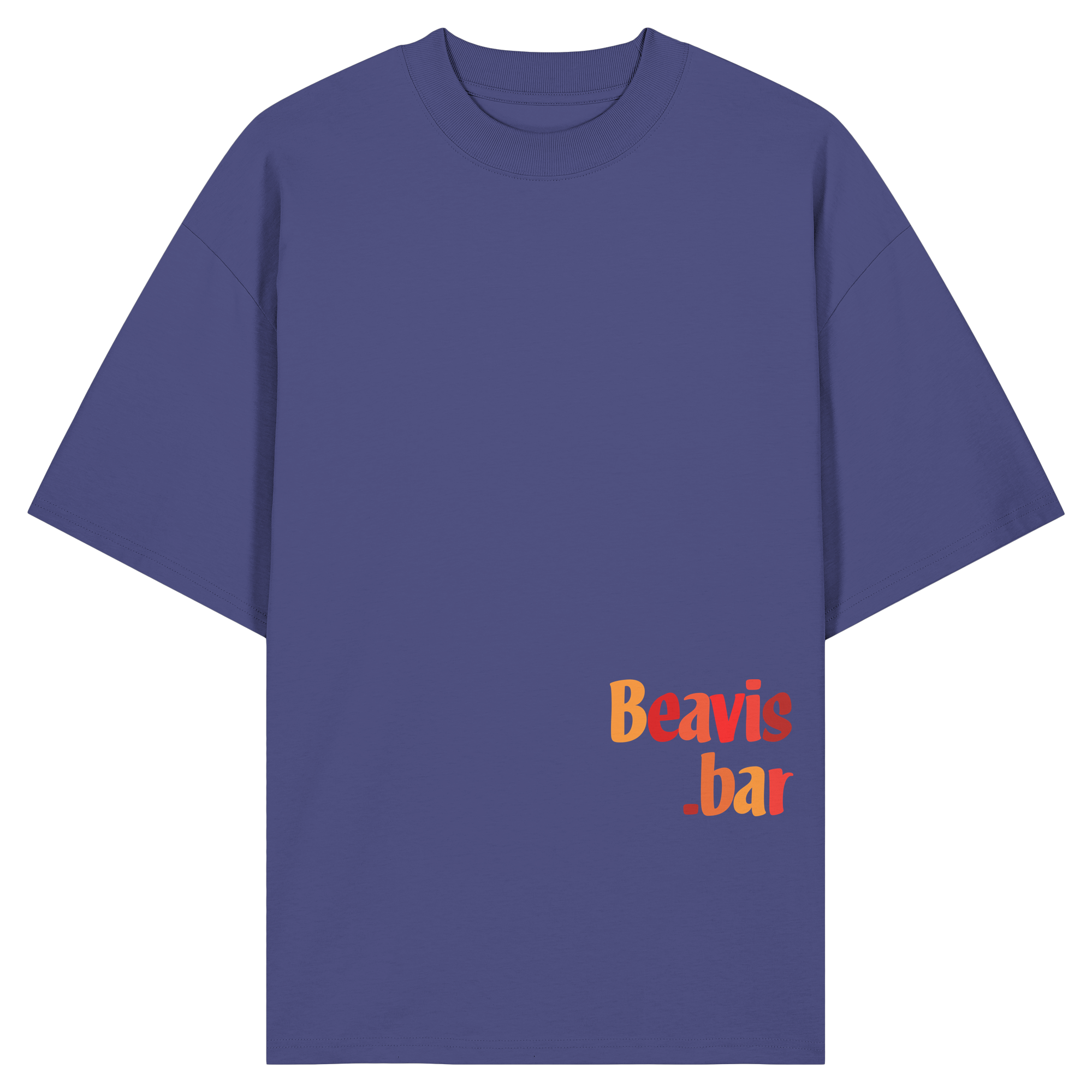 T-Shirt, oversized - Beavis.Bar "The Shelf" in purple