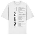 T-Shirt, oversized - BARS OF ___ "Principles" in white