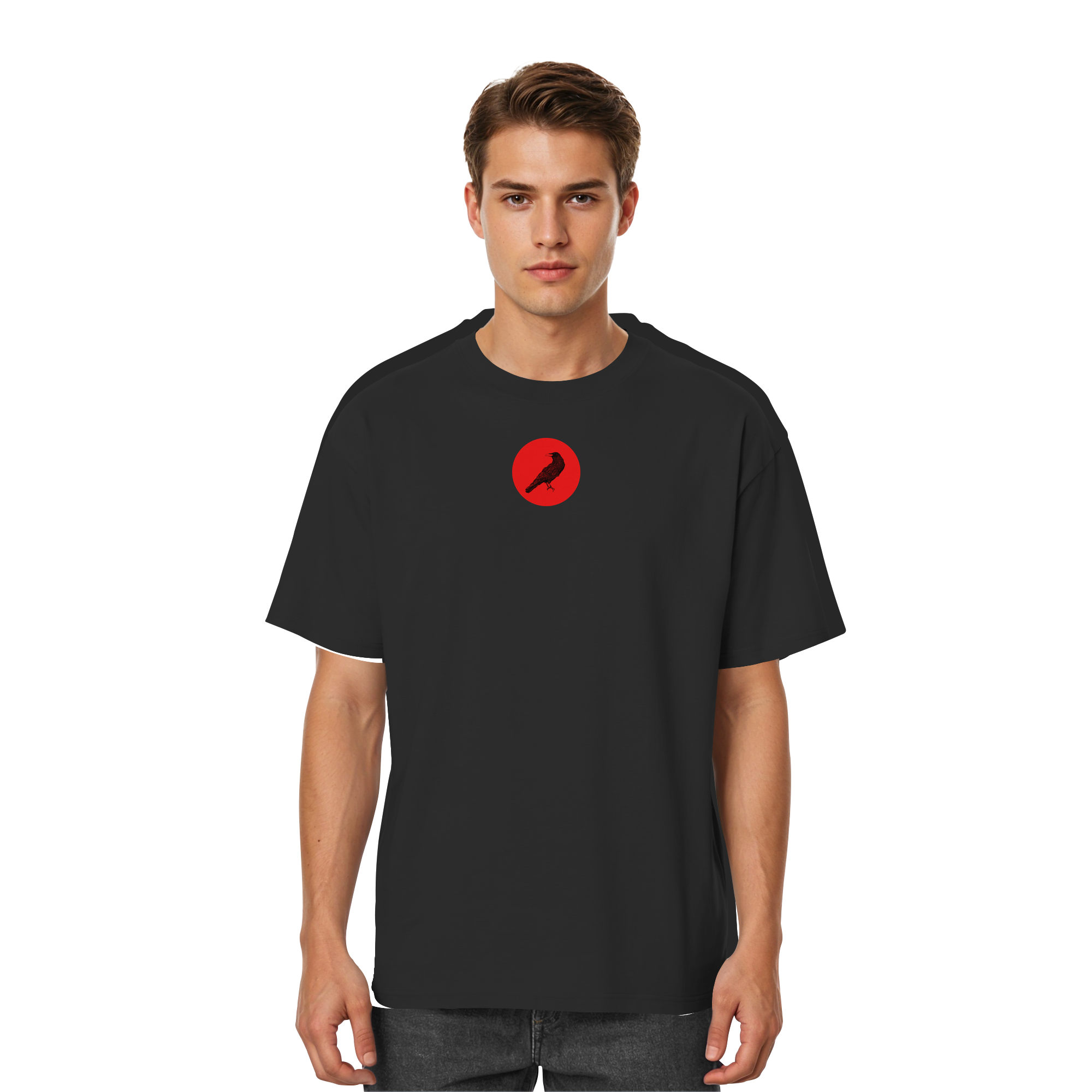 T-Shirt, oversized - Roter Rabe Bar "Logo" in black