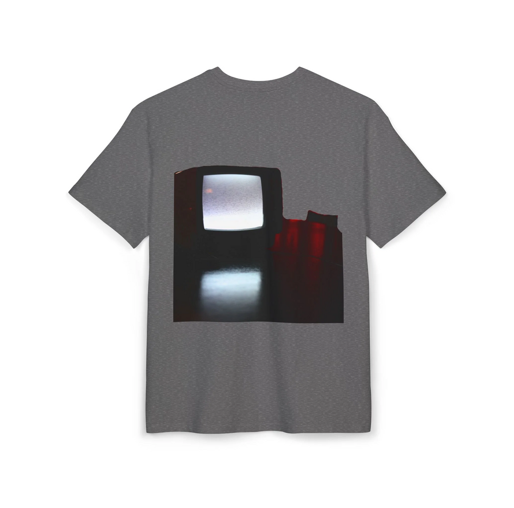 TV tee, grey, front
