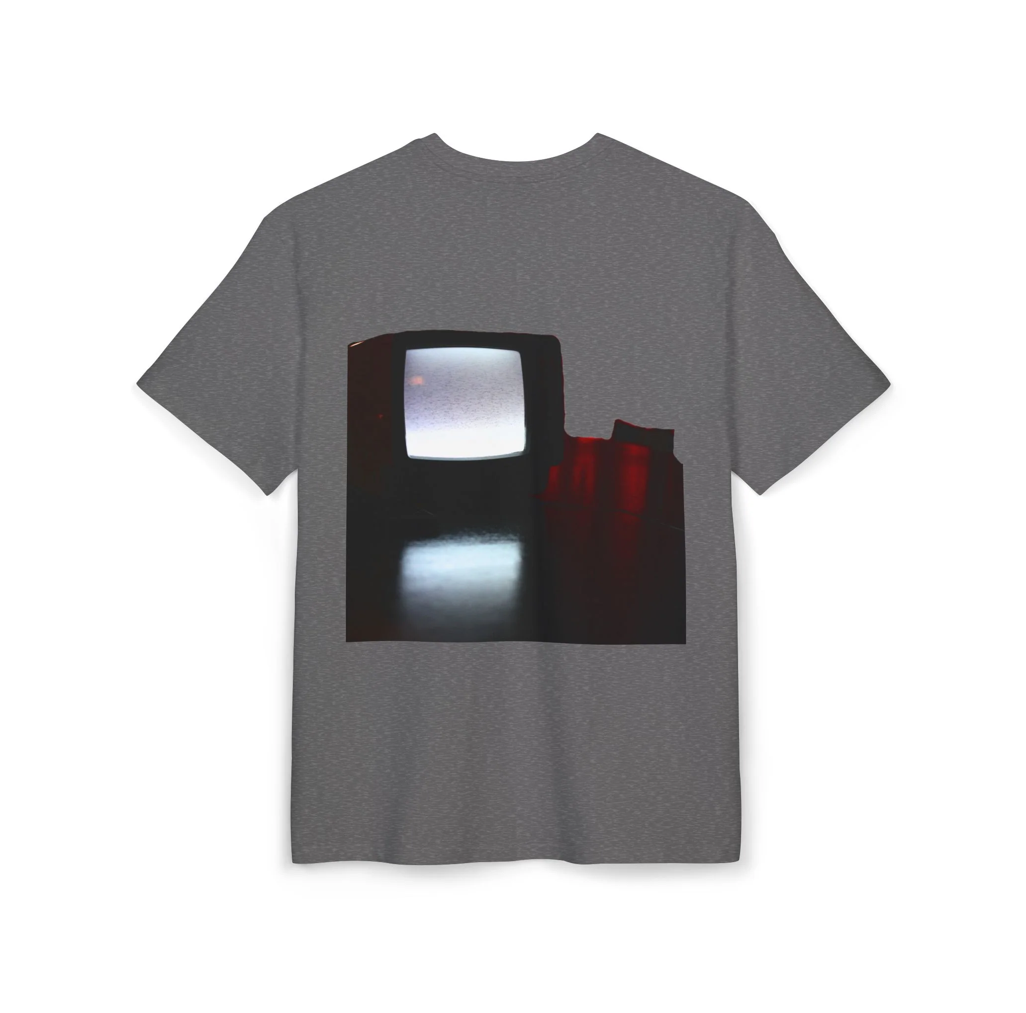 TV tee, grey, front