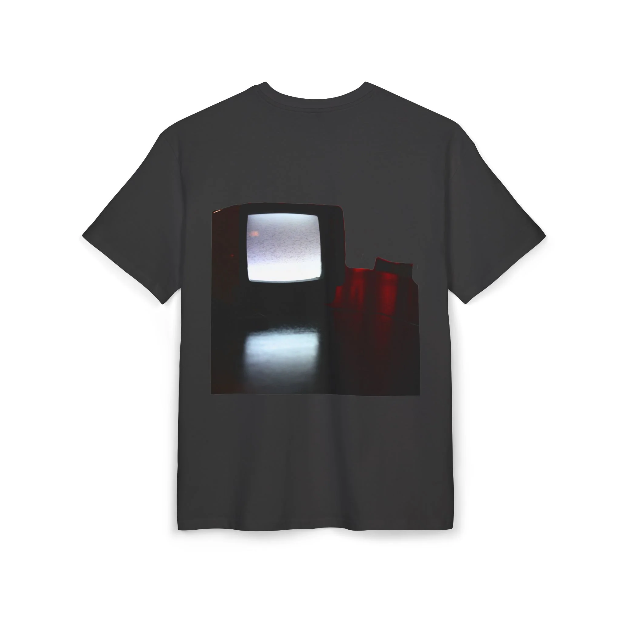 TV tee, black, front